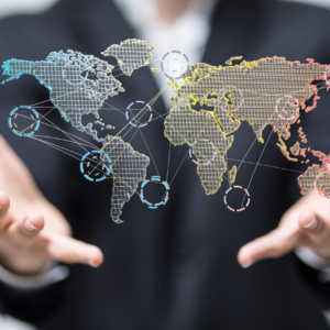 Flying,Virus,In,Hand,Digital,3d