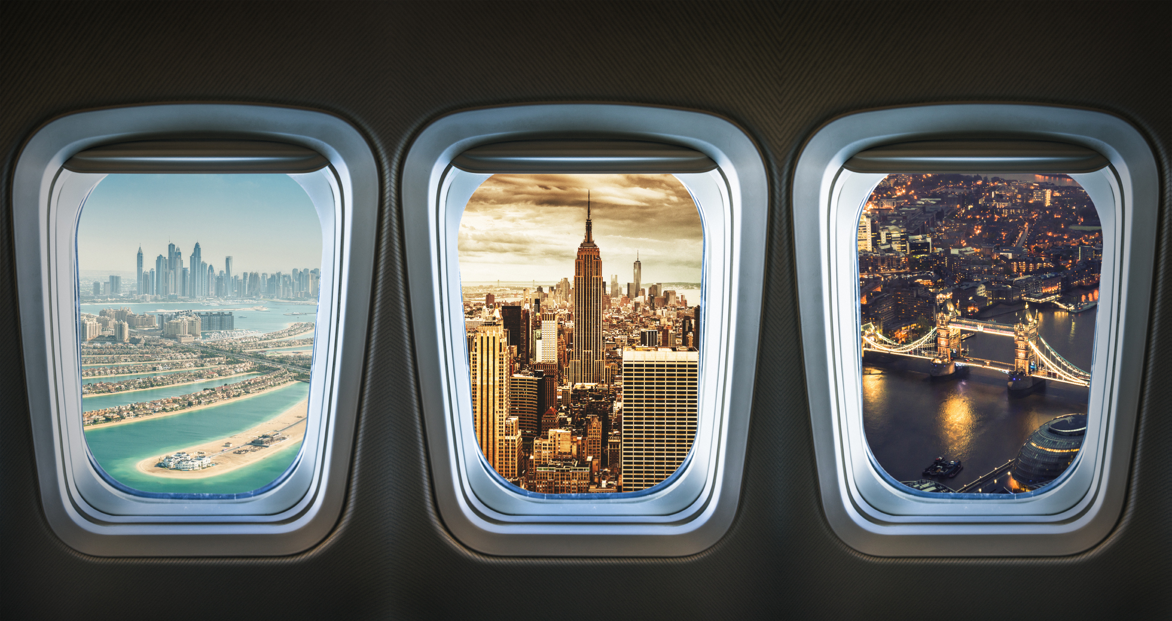 traveling the world with an airplane