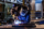Industrial worker welding at the factory